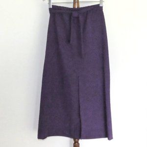 Vintage JCPenney textured purple maxi skirt with removable belt
